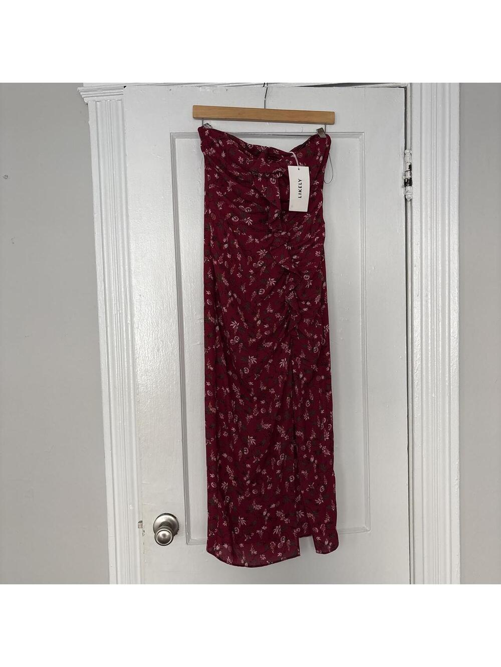 LIKELY Women's Red and Burgundy Dress